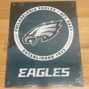 Philadelphia Eagles Metal Sign. 12.5”x16”. NFL Football. NFC East. Made in USA.